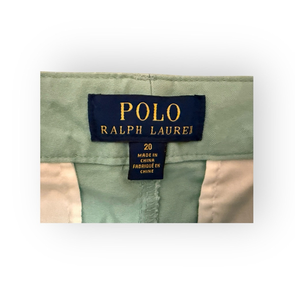 Polo Ralph Lauren Boys Belted Cotton Chino Pants Size 20 Mint Green - Picture 3 of 8